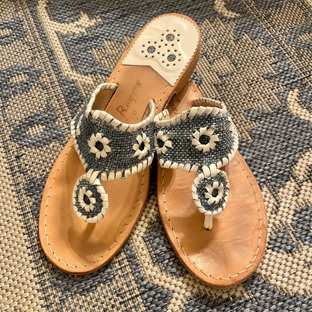 Blue & White Jack Rogers Sandals